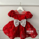 Rochie fete Red Flower Girl