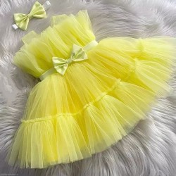 Rochie galbena fetita EVELINE