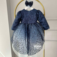 Rochie prințesă fetiță - rochie paiete cu trena Arrya