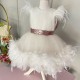 Rochie alba fete - Rochie pene CAMILLA 