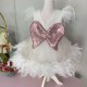 Rochie alba fete - Rochie pene CAMILLA 