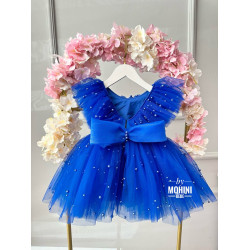 Rochie fete Little Royal Blue Pearls