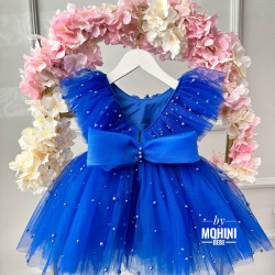 Rochie fete Little Royal Blue Pearls