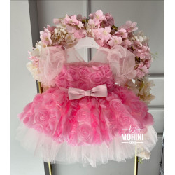 Rochie flori fete - Rochie roz Amely