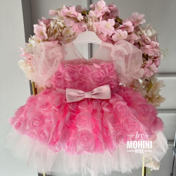Rochie flori fete - Rochie roz Amely