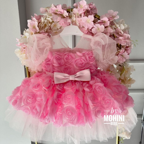 Rochie flori fete - Rochie roz Amely