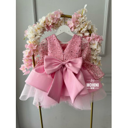 Rochie cu paiete fetiță - Rochie roz Ammi