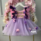 Rochie Primavara pentru fetite - Rochie  lila inflorata Andria