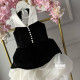 Rochie fete catifea Black and White