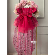 Rochie fete eleganta cu trena si paiete Calla Tail