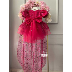 Rochie fete eleganta cu trena si paiete Calla Tail