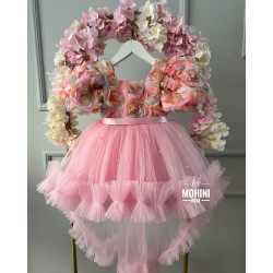 Rochie fete deosebita cu trena Encantadora