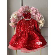 Rochie fete paiete rosii Fatima