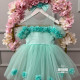 Rochie fete Flower Baby Turquoise