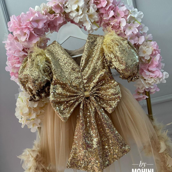 Rochie fete Gold Baby Dress