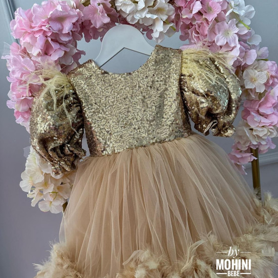 Rochie fete Gold Baby Dress