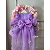 Rochie fete lila cu trena si paiete Lilac Tale Kaelie