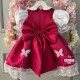 Rochie fete Scufita cu fluturasi si dantela alba Little Butterflies