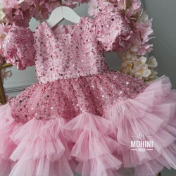 Rochie fete New Pinky Sparkles Dress