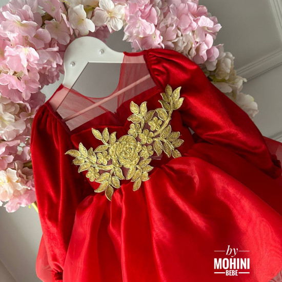 Rochie fete New Red Velvet Dress