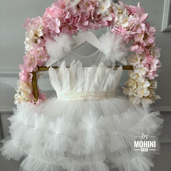 Rochie fete New White Feathers