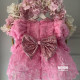 Ținută roz festivă fetiță – Rochie pentru nunți și botezuri New Pink Angel Roses