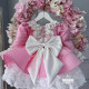 Rochie eleganta roz cu dantela fetita Pink Dayanara