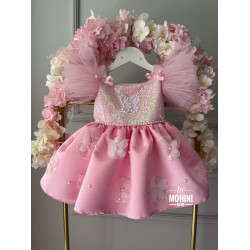 Rochie fete tematica fluturasi Pink Min Butterflies