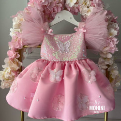 Rochie fete tematica fluturasi Pink Min Butterflies