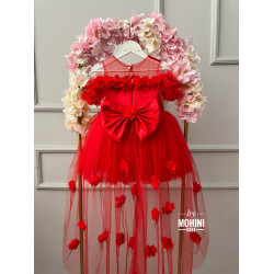 Rochie fete Red Flower Baby