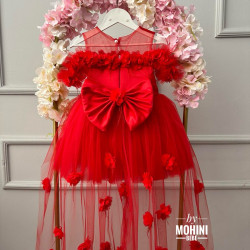 Rochie fete Red Flower Baby