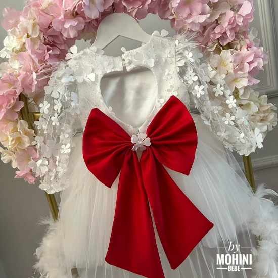 Rochie fete Red White Baby Roses