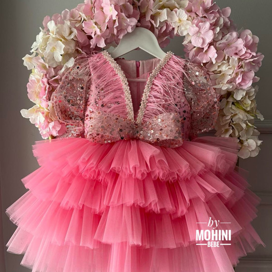 Rochie fete paiete roz Special Pink Calla