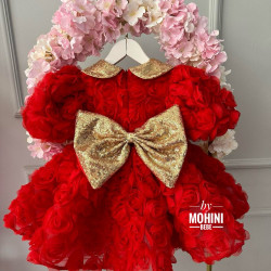 Rochie fete Special Red Flowers