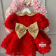 Rochie fete Special Red Flowers