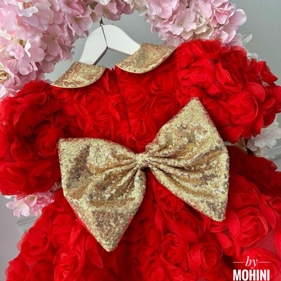 Rochie fete Special Red Flowers