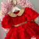 Rochie fete Special Red Flowers