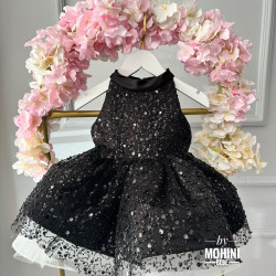 Rochie fetita cu paiete negre Sweet Black