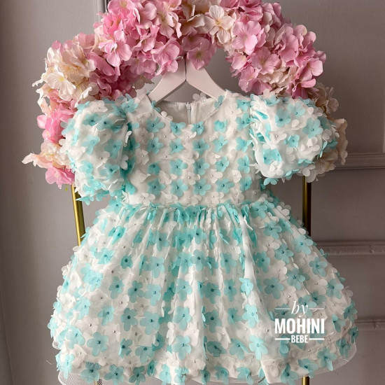 Rochie fete Turquoise Little Flowers