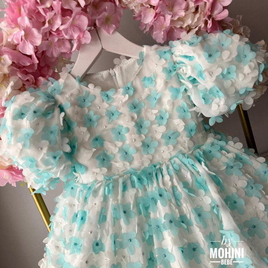Rochie fete Turquoise Little Flowers