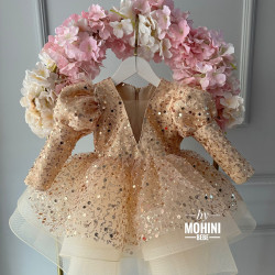 Rochie fete paiete aurii Unique Gold Calla