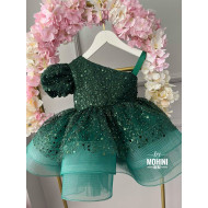 Rochie fetite verde cu paiete Unique Princess Dress