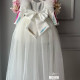 Rochie fete alba eleganta cu trena Unique White Princess
