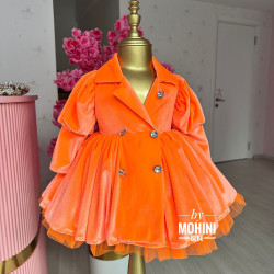 Rochie fete tip sacou din catifea Velvet Merryn