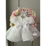 Rochie de botez fetita Baby White
