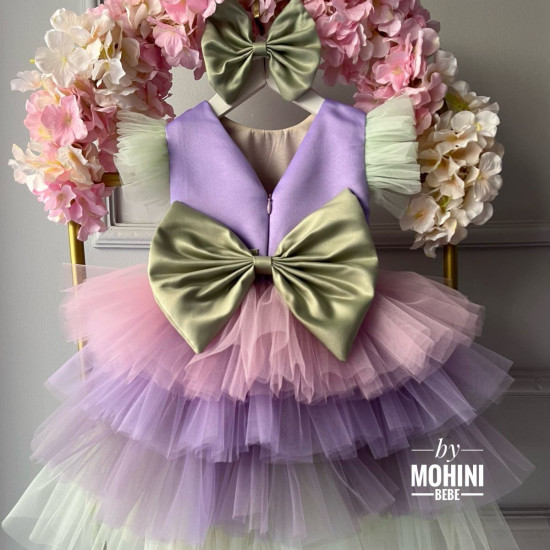 Rochie eleganta cu volane colorate copii New Capella