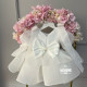Rochie alba botez fete Beautiful Butterflies