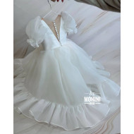 Rochie alba fete - Rochie trena White Sweet Princess