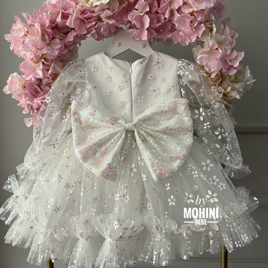Rochie alba fetite - Little White Flowers