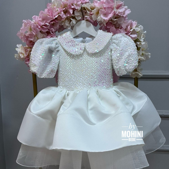 Rochie botez fetiță Miss White